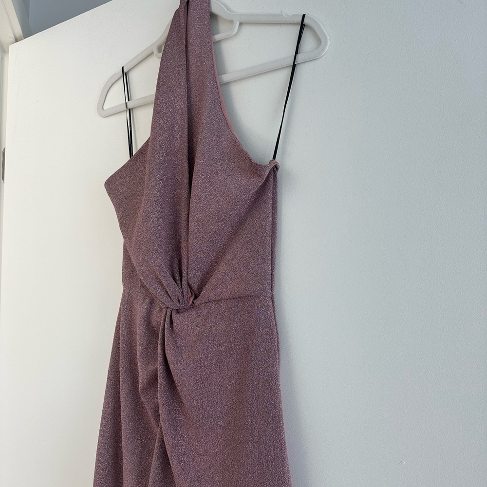Purple sparkle halter dress
